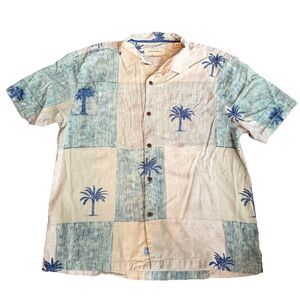 Tommy Bahama Shirt Men's XL/TG Original Fit Silk Button-Up Short Sleeve Beach